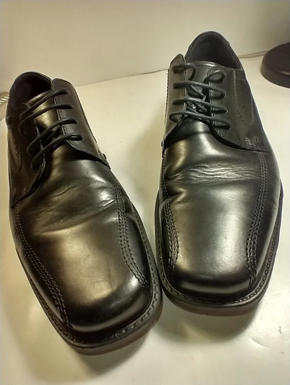 Ecco New Jersey Bicycle Toe Tie Black Oxford Dress Shoes Men's sz 13(47).